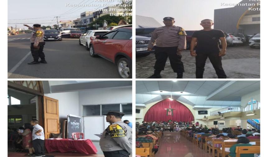 Polsek Ratu Agung Monitoring dan Pengamanan Ibadah di Gereja GKII