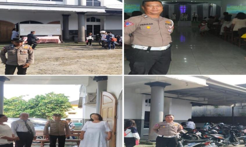 Beri Rasa Aman, Polsek Gading Cempaka Laksanakan Pengamanan Ibadah Rutin di Gereja GPDI