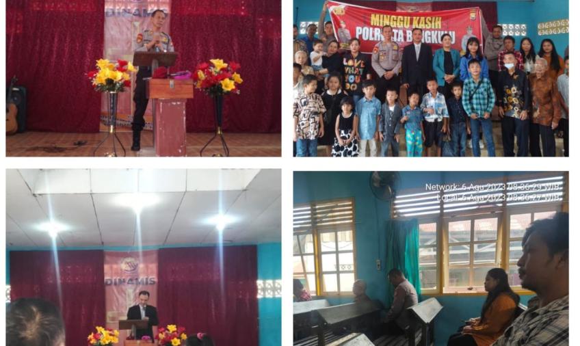 Minggu Kasih, Personel Polresta Bnegkulu Dengarkan Keluhan Jemaat Gereja GKKD