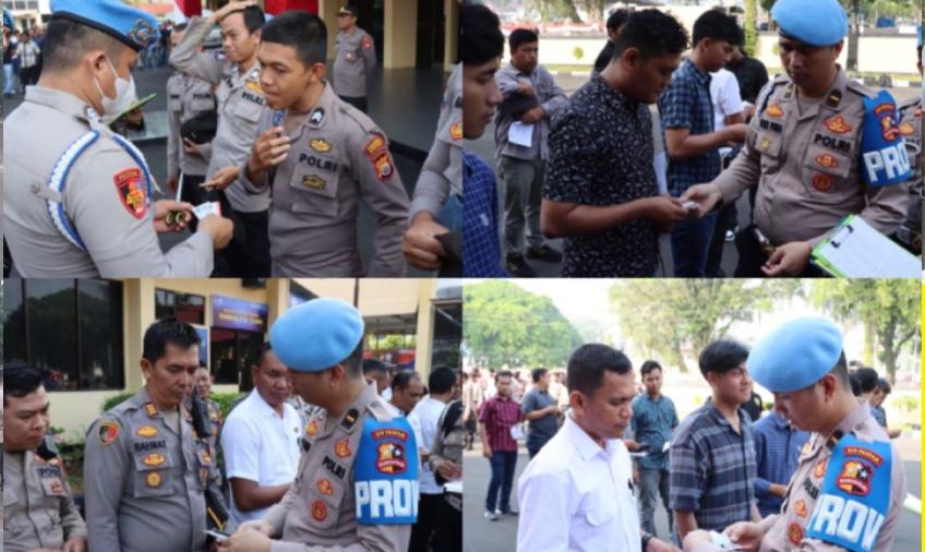 Gaktibplin, 226 Personel Polresta Bengkulu di Cek Urine Oleh Tim Mabes Polri 