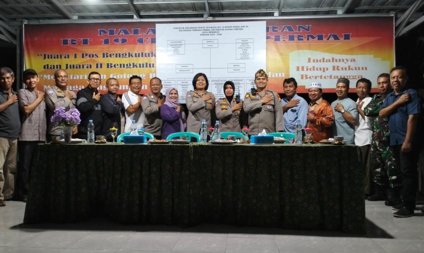 Kapolsek Gading Cempaka Dampingi Tim Supervisi Koorbinmas Baharkam Mabes Polri Kunjungi Pos Satkamling Juara I