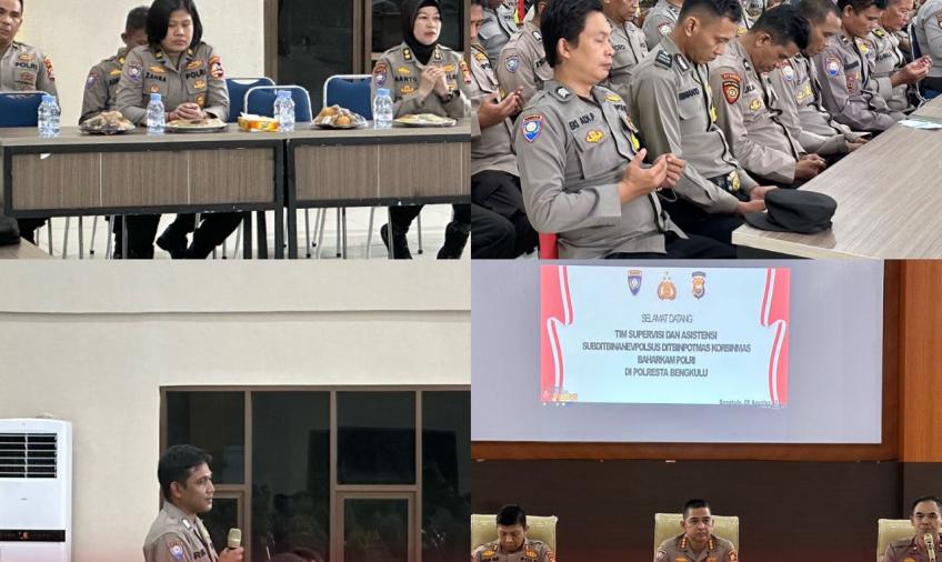 Tingkatkan Efektefitas Polsus, Korbinmas Baharkam Polri Gelar Anev Polsus dan Asistensi di Polresta Bengkulu