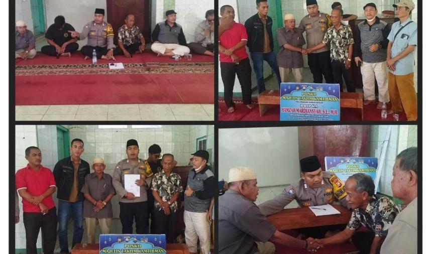 Selisih Paham Tak Terima Ditegur Saat Salah Mengumandangkan Waktu Adzan, Dua Warga Kelurahan Dusun Besar di Damaiakan Polisi   