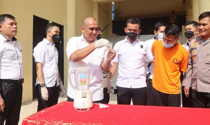Barang Bukti Sabu Senilai 30 Juta Rupiah Dimusnahkan Polda Bengkulu