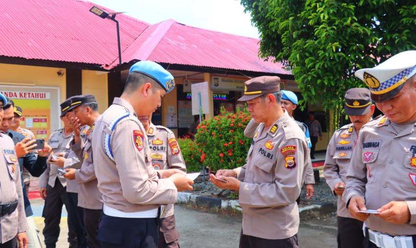 Giat Gaktibplin, Personel Polres BS di Tes Urine Oleh Tim dari Divisi Propam Mabes Polri 