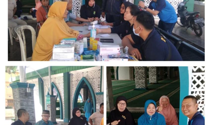 Dampingi Kegiatan Bakti Sosial Biddokkes Polda Bengkulu, Bhabinkamtibmas Sukarami Berikan Imbauan  
