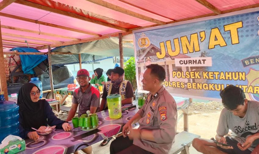 Polsek Ketahun Gelar Jumat Curhat Guna Mewujudkan Situasi Kamtibmas