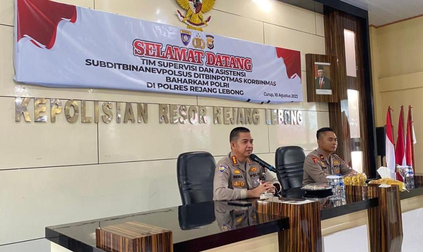 Polres Rejang Lebong Sambut Kunjungan Tim Supervisi dan Asistensi dari Korbinmas Polri