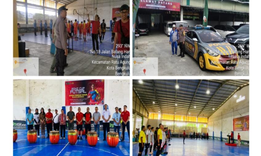 Patroli Rutin, Polsek Ratu Agung Monitoring Kegiatan Turnament Mini Cup Aparat Penegak Hukum Se-Kota Bengkulu 
