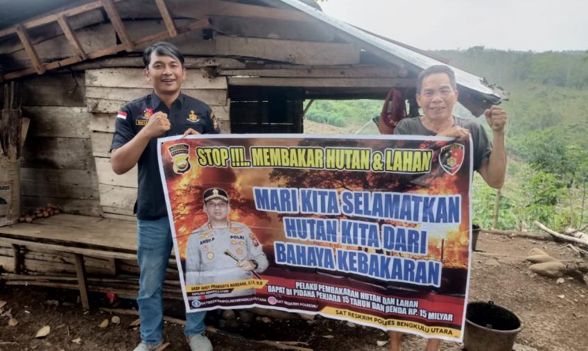 Polsek Air Besi Gencar Sosialisasikan Upaya Stop Karhutla