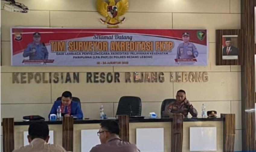 Polres Rejang Lebong Terima Tim Suverior Akreditasi Klinik Bhayangkara Medika 