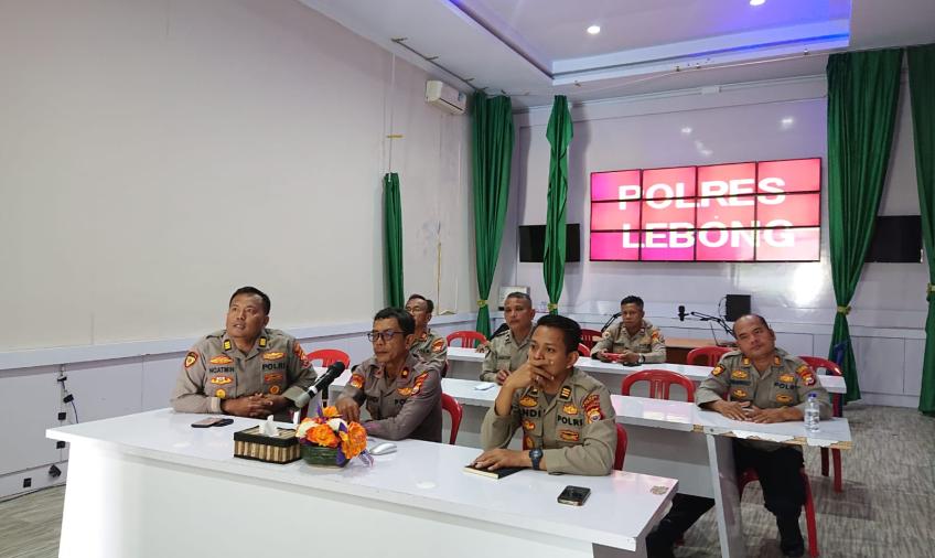 Polres Lebong Ikuti Zoom Meeting Rapat Anev Rutin Program Quick Wins Presisi
