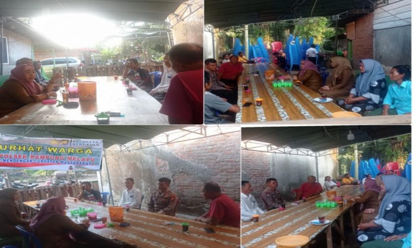 Sambang Silahturahmi, Polsek Kampung Melayu Jumat Curhat Bersama Warga Kelurhan Sumber Jaya