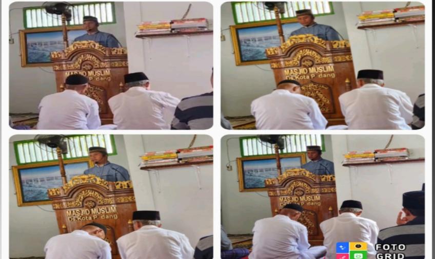 Bhabinkamtibmas Polsek Manna Sampaikan Khotbah Jumat di Masjid Muslim Desa Kota Padang
