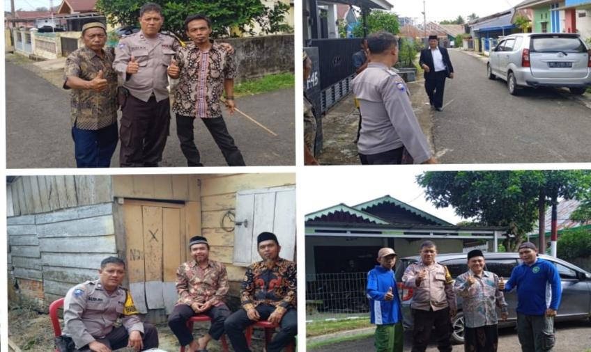 Ciptakan Situasi yang Aman dan Kondusif, Bhabinkamtibmas Berikan Pengamanan Pesta Pernikahan Warga Binaannya 