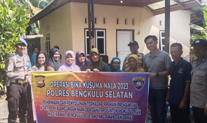 Ops Bina Kusuma Nala 2023, Kasat Binmas  Polres BS Berikan Penyuluhan Hukum di Desa Tumbuk Tebing