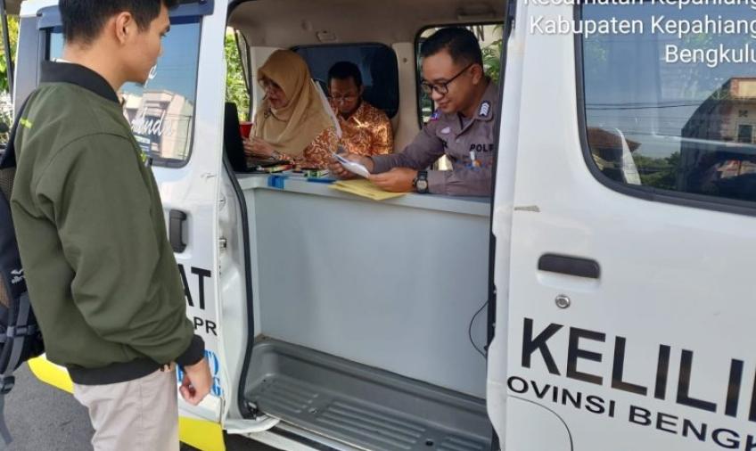 Bayar Pajak Kendaraan Lebih Dekat, Polres Kepahiang Gelar Samsat Keliling