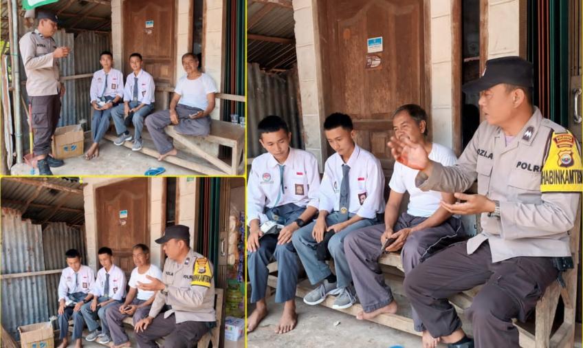 Tingkatkan Kewaspadaan Gangguan Kamtibmas, Bhabinkamtibmas POlsek Selebar Patroli Dialogis 
