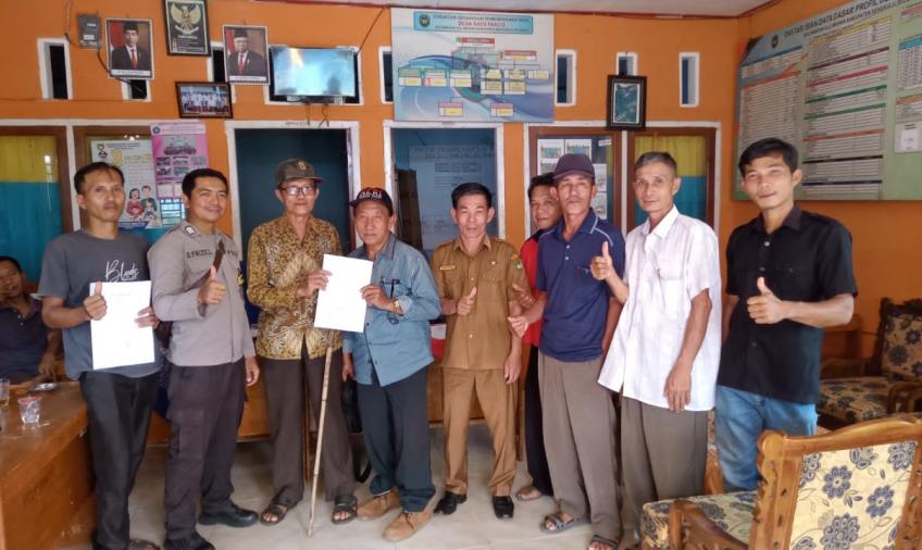 Bhabinkamtibmas Mediasi dan Problem Solving Permasalahan Sengketa Tanah Warga binaannya di Desa Batu Panco 