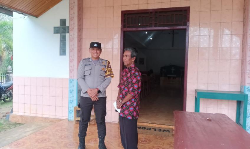Polsek Giri Mulya Pastikan Ibadah Minggu Umat Kristiani Aman