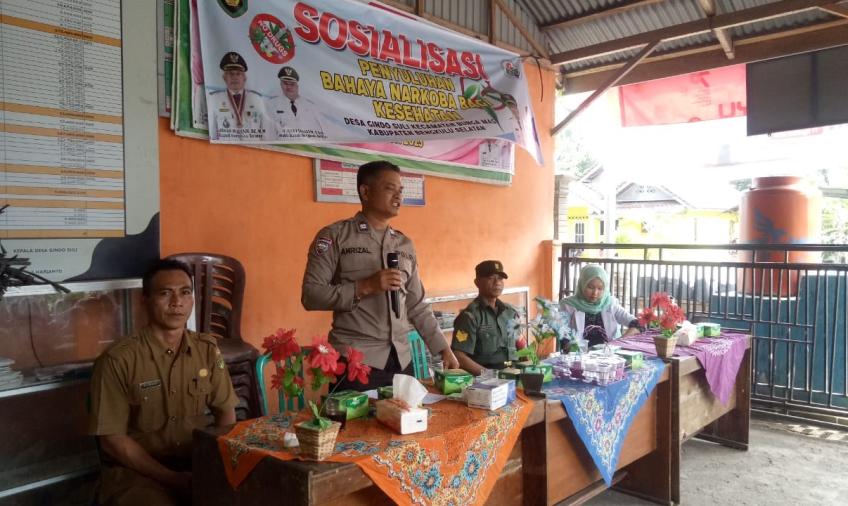 Bentuk Mental Kepribadian Siswa, Kanit Binmas Berikan Sosialisasi Bahaya Narkoba di SMPN 10 BS