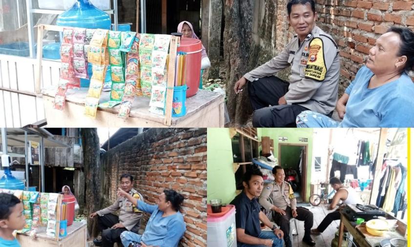 Sambangi Warga Kelurahan Penggantungan, Polsek Ratu Samban Sampaikan Pesan Kamtibmas 