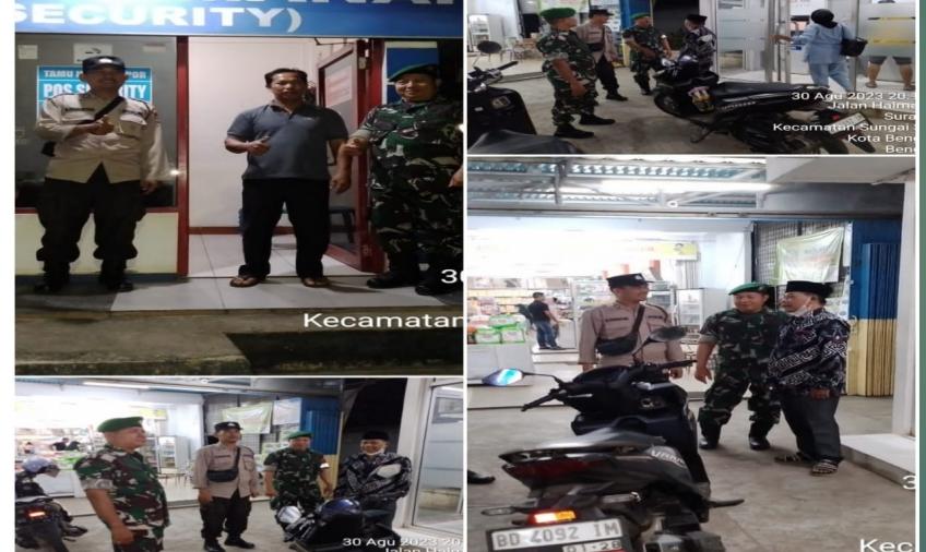 Patroli Gabungan, Polsek Teluk Segara dan Koramil 407-06 Sasar Objek Vital 
