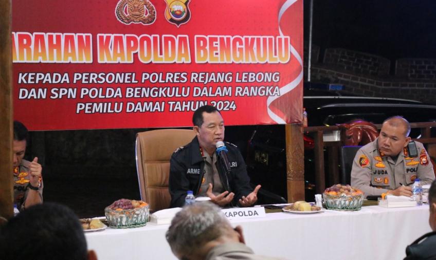 Jelang Pemilu 2024, Polres Rejang Lebong dan SPN Polda Bengkulu Terima Arahan dari Kapolda Bengkulu 