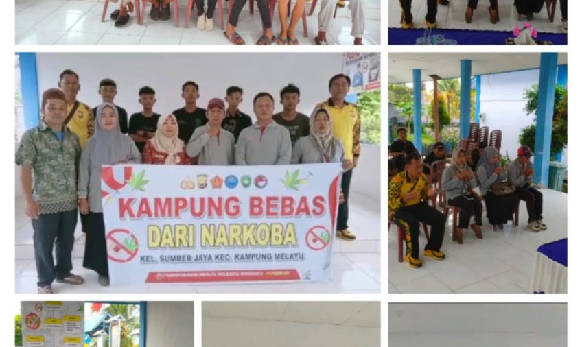 Sat Resnarkoba Polresta Bengkulu Berikan Penyuluhan P4GN di Kampung Bersinar Sumber Jaya