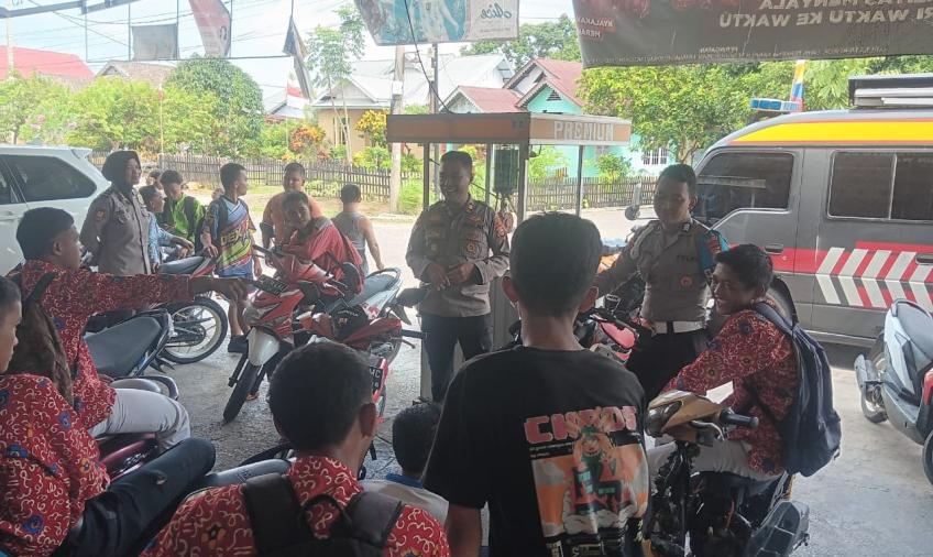 Sambangi Pelajar, Kasat Binmas Sampaikan Imbauan, Pembinaan dan Penyuluhan Pencegahan Kriminalitas 