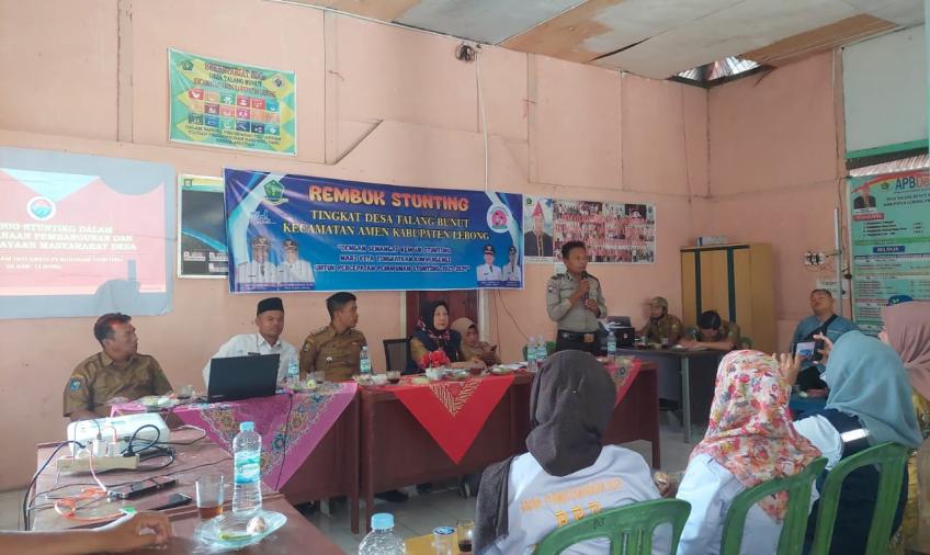 Hadiri Rembuk Stunting, Bukti Bhabikamtibmas Berperan Aktif Ditengah Masyarakat Dukung Program Pemerintah