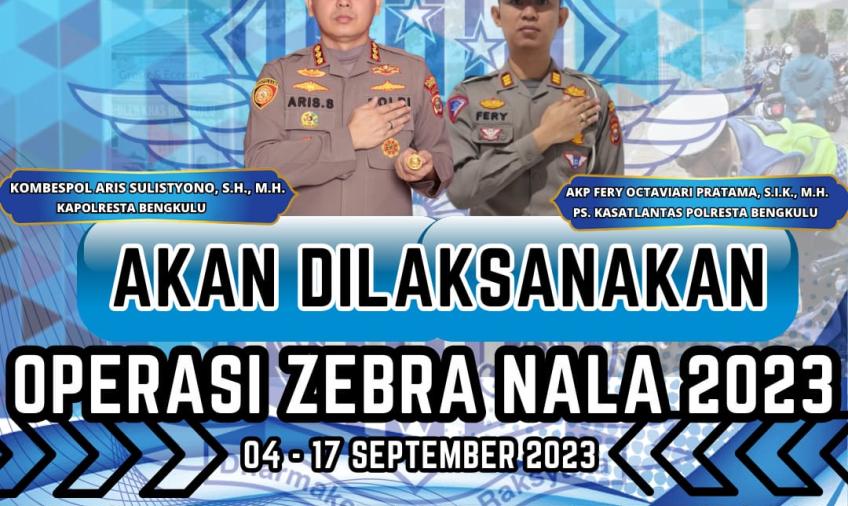 Polresta Bengkulu Gelar Ops Zebra Nala, ini 7 Sasarannya