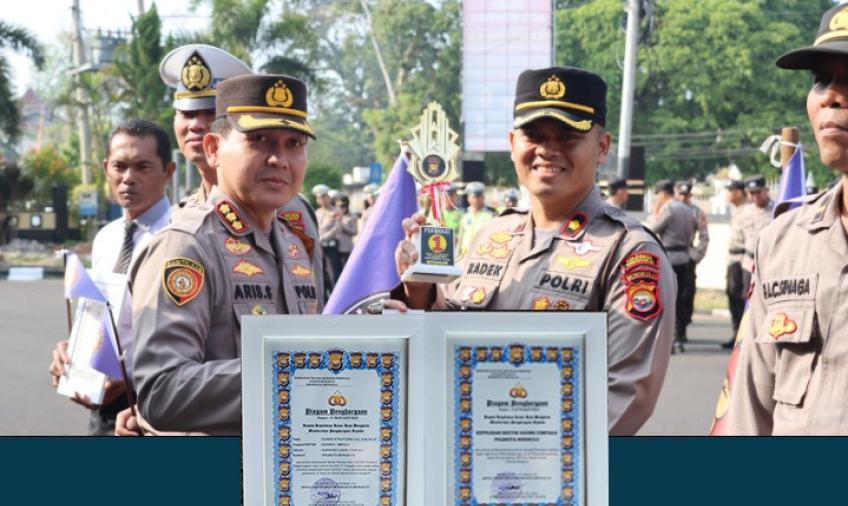 Polsek Gading Cempaka Raih 2 Penghargaan, Terbaik I Ops Musang Nala II dan Capaian Download Aplikasi Super APP