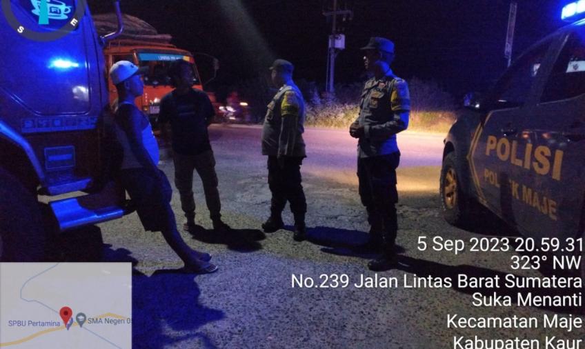 Personel Polsek Maje Laksankan Patroli, Antisipasi 3C dan Premanisme di Wilkum 