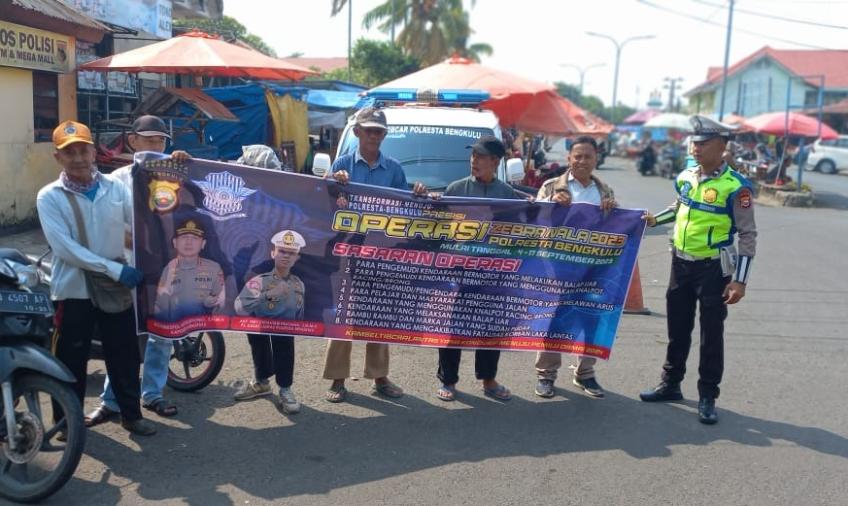 Satgas Preemtif Polresta Bengkulu Gelar Kegiatan Sosialisasi dalam Rangka Ops Zebra Nala 2023