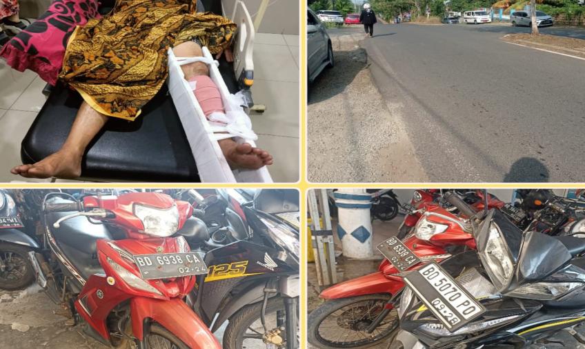 Polisi Olah TKP Lakalantas di Pagar Dewa, 1 Korban Alami Luka Berat Patah Kaki