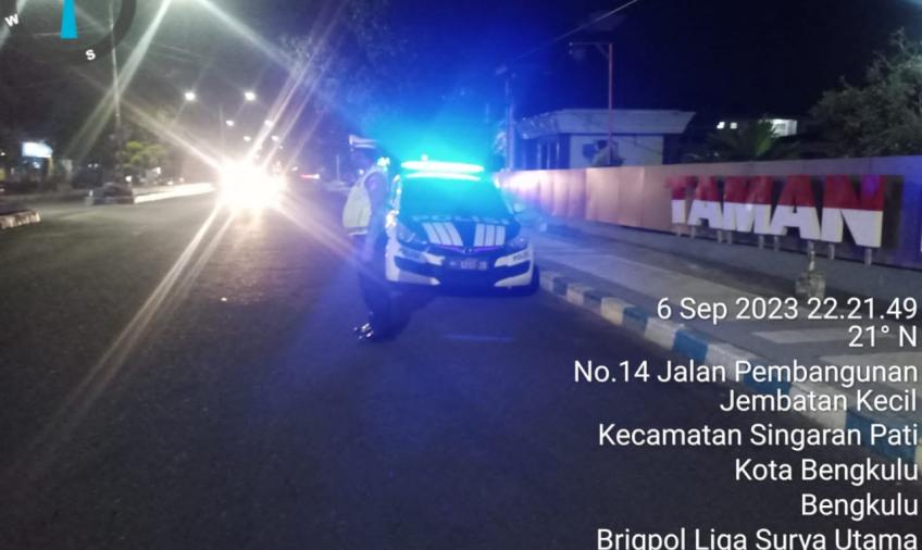 Polresta Bengkulu Patroli Blue Light, Cegah Aksi Balap Liar 