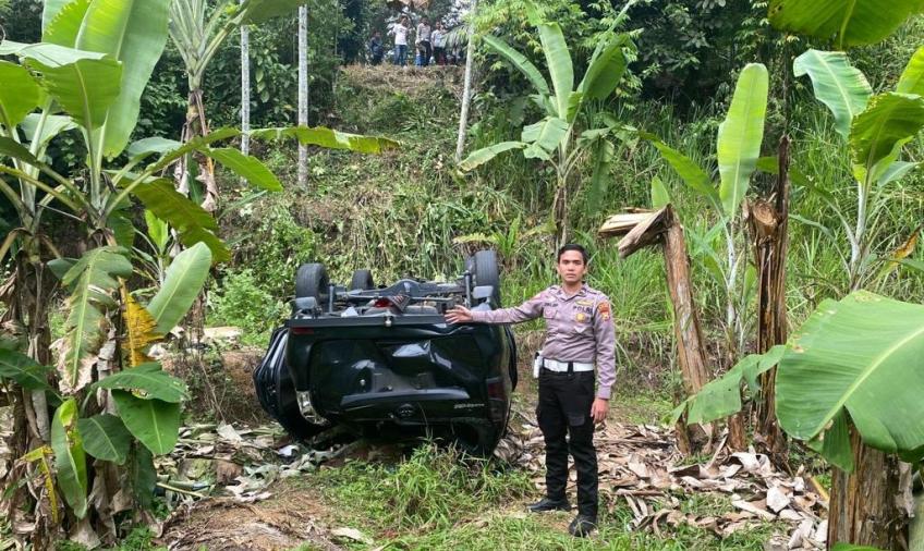 Polres Rejang Lebong Tangani Kecelakaan Lalu Lintas Tunggal 