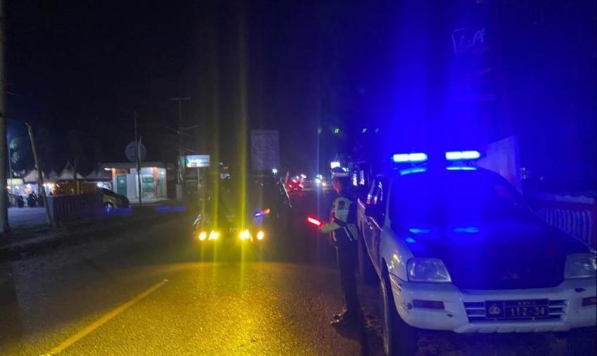 Pantau Arus Lalin, Polres Kaur Patroli di Jalan Lintas 