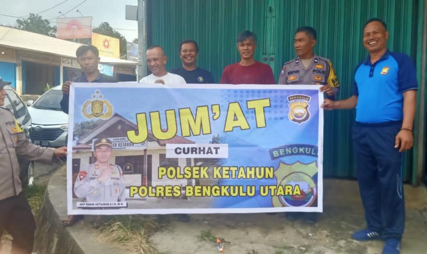 Polsek Ketahun Gelar Jumat Curhat Bersama Sopir Travel Guna Mewujudkan Situasi Kamtibmas yang Kondusif