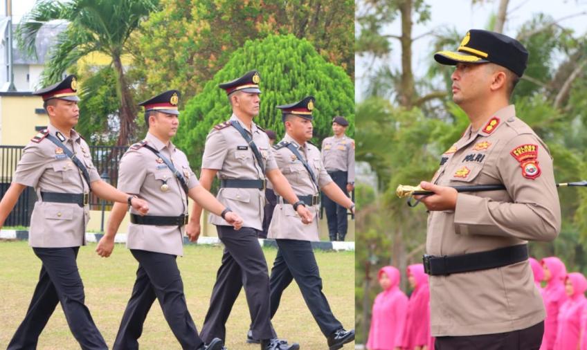 Kapolres Seluma Pimpin Sertijab Kasat Intelkam dan Kasi Humas