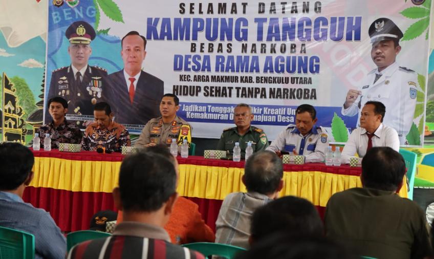 Polres Bengkulu Utara Resmikan Kampung Tangguh Bebas Narkoba