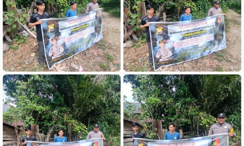 Ajak Warga Peduli Lingkungan, Polsek Padang Guci Hulu Sosialisasi Karhutlah 