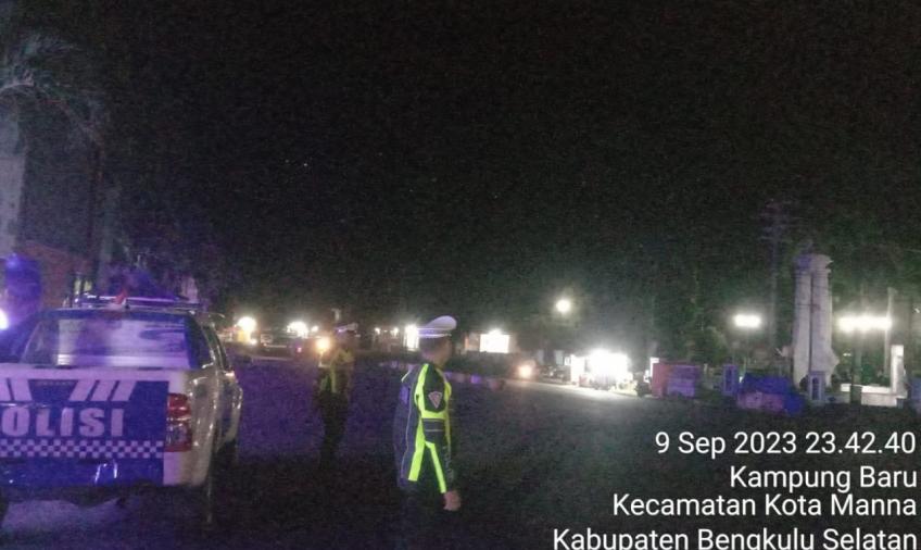 Patroli Blue Light Sat Lantas Polres Bengkulu Selatan Antisipasi 3C dan Balap Liar 