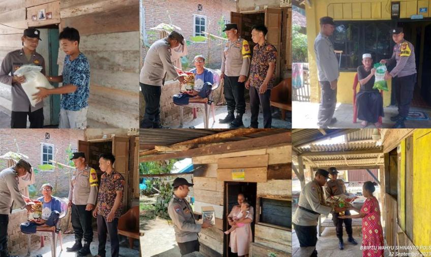 Lansia Hingga Petani, Terima Bantuan Sosial Program Selasa Berbagi dari Polres Kaur 