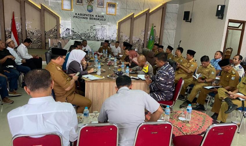 Wakapolres Kaur Hadiri Rapat koordinasi Tim Kewaspadaan Dini Provinsi Bengkulu bersama Stakeholder dan Forkopimda 