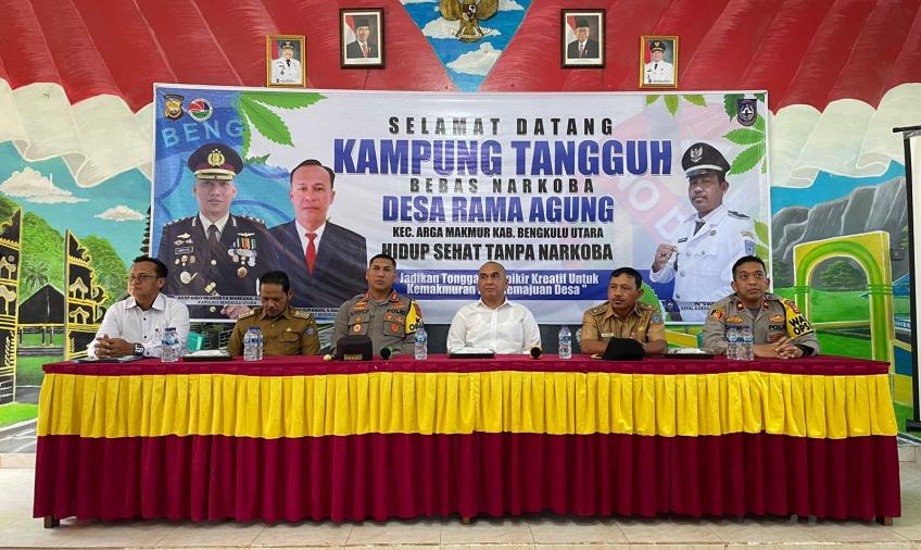 Ditres Narkoba Laksanakan Penilaian Kampung Tangguh Bebas Narkoba di Bengkulu Utara