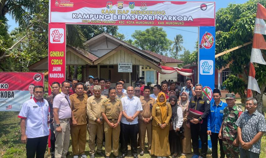 Ditres Narkoba Laksanakan Penilaian Kampung Tangguh Bebas Narkoba di Mukomuko