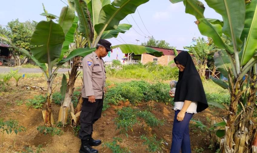 Bhabinkamtibmas Sambang DDS Tanaman Sayuran Dukung Ketahanan Pangan Warga Binaan 