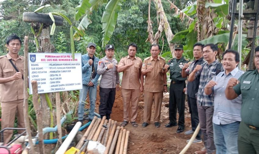 Awasi Penggunaan DD, Polsek Lais Hadiri Penetapan Titik Nol